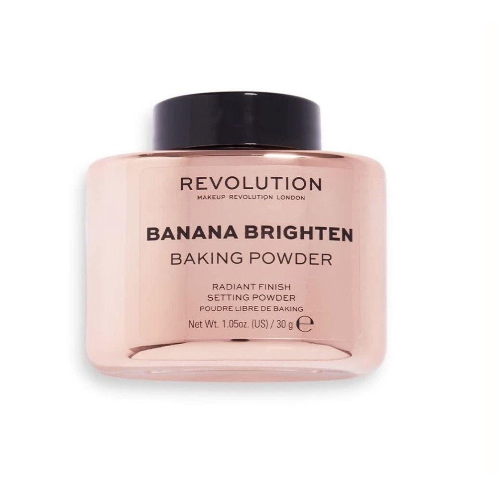 Makeup Revolution Banana Brighten Baking Powder - Yellow (30 g). New Sealed